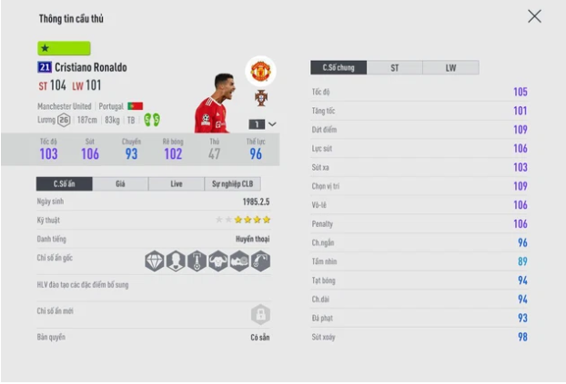 FIFA Online 4 Ra mắt thẻ độc quyền 21UCL với chỉ số cực lạ