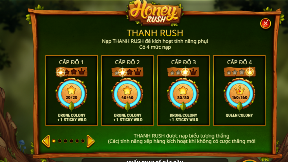 Honey Rush – Tưa game đầy ngọt ngào với tiền thưởng khủng