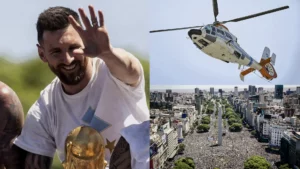 Messi và các đồng đội đã phải nhờ đến trực thăng để "giải cứu" khỏi đám đông quá khích